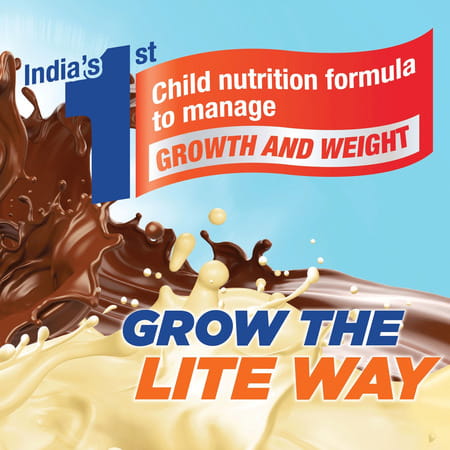 Groviva Lite | Child Nutrition For Growth & Weight | Vanila | Jar 400 Gm Oral Powder