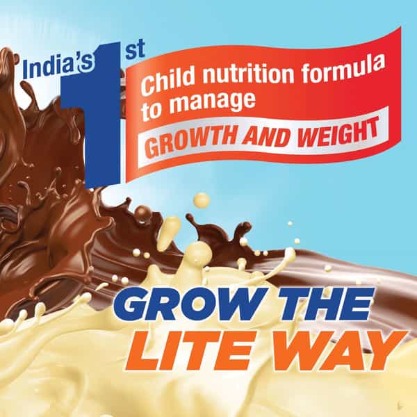 Groviva Lite | Child Nutrition For Growth & Weight | Vanila | Jar 400 Gm Oral Powder