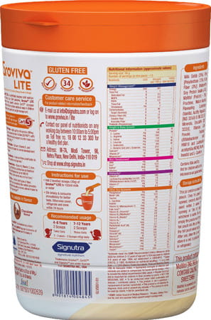 Groviva Lite | Child Nutrition For Growth & Weight | Vanila | Jar 400 Gm Oral Powder