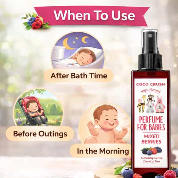 Coco Crush Baby Mixed Berry Perfume 50Ml | Alcohol-Free Natural Fruity Fragrance | Safe For Kids