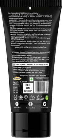 Khadi Men Intimate Wash Hygiene Foam Wash | Ph Balances | Clean & Dry Intimate Gel-100ml