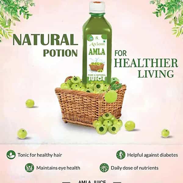 Axiom Aloevera Amla Juice|Helps In Improves Skin Health And Hair|Helps To Manage Weight - 500Ml