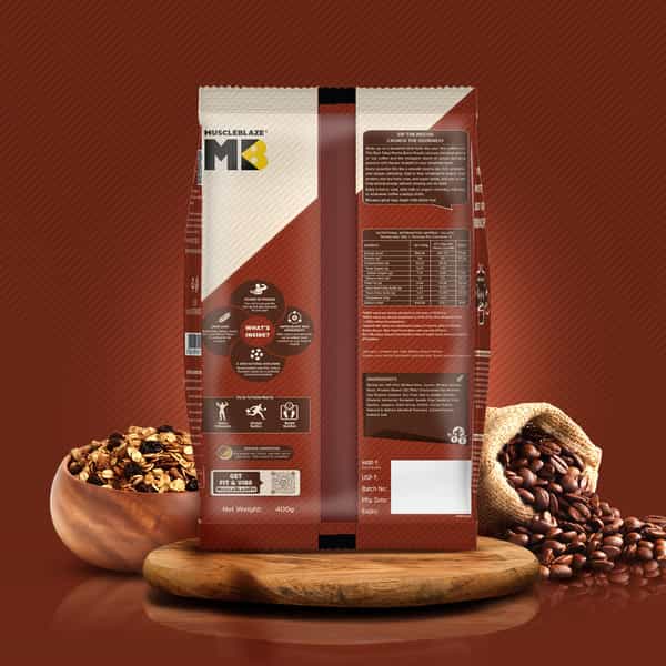 Muscleblaze High Protein Muesli (Blue Tokai Mocha Brew | 400G) | 24G Protein