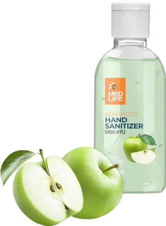 Medlife Advanced Hand Sanitizer Green Apple 50 Ml