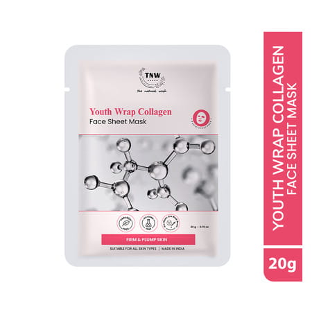 Tnw The Natural Wash Collagen Face Sheet Mask | Hydrating & Plumping Skin 20 Gm