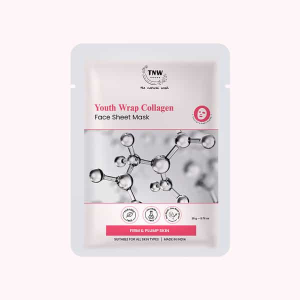 Tnw The Natural Wash Collagen Face Sheet Mask | Hydrating & Plumping Skin 20 Gm