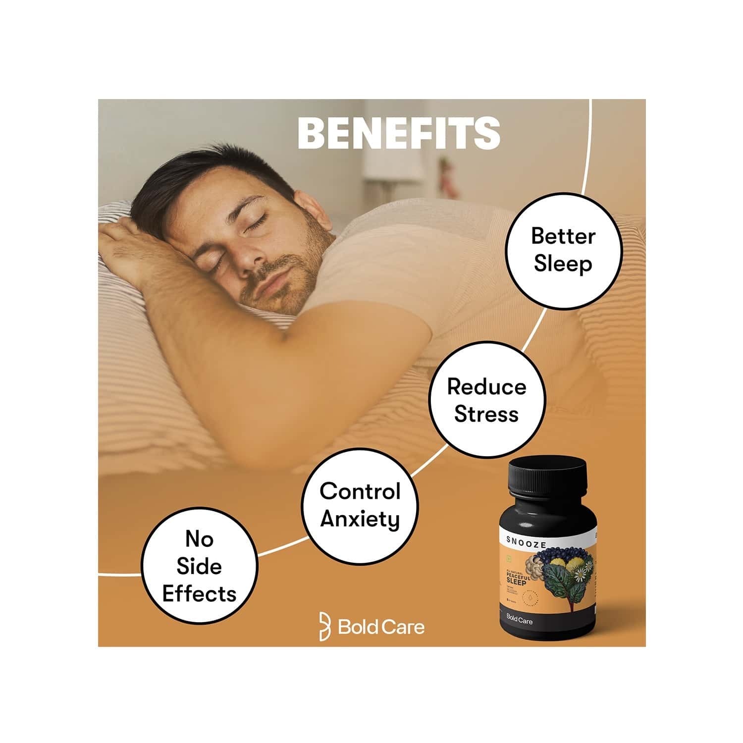 Buy BOLD CARE SNOOZE ALL NATURAL SLEEPING PILLS MELATONIN 10MG