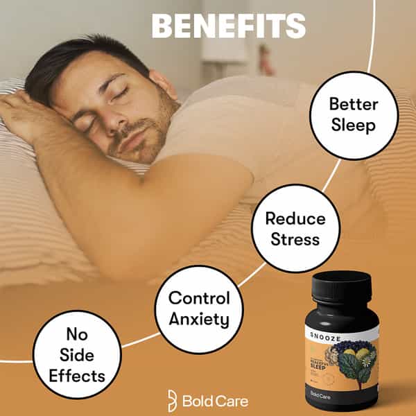 Bold Care Snooze All Natural Sleeping Pills - Melatonin 10Mg - 60 Tablets