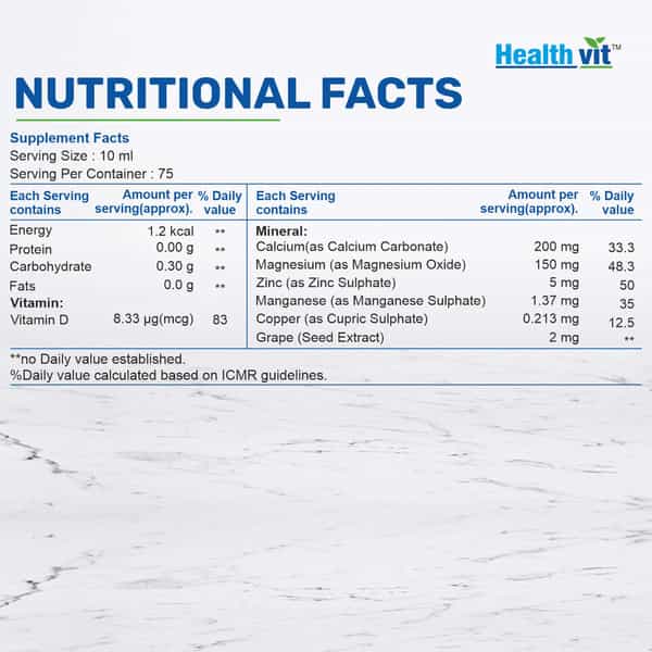 Healthvit Calvitan-Cdm Calcium + Vitamin D + Magnesium - 60 Tablets