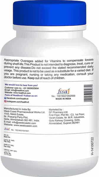 Healthvit Calvitan-Cdm Calcium + Vitamin D + Magnesium - 60 Tablets
