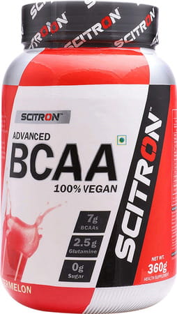 Scitron Advanced Bcaa 100% Vegan (Pre-Workout | 7g Bcaas | 2.5 Glutamine) - 360 G (Watermelon)