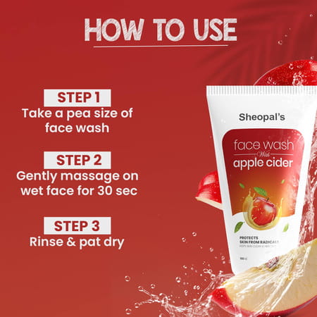 Sheopals Apple Cider For Oil Control And Deep Cleansing |Balance Skin Ph| Face Wash (100 Ml)