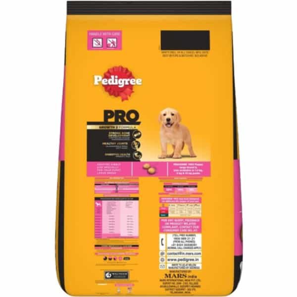 Pedigree Pro Puppy Large Breed | 20 Kg Dry Dog Food | Vet Trusted Brand (3-18 Months)