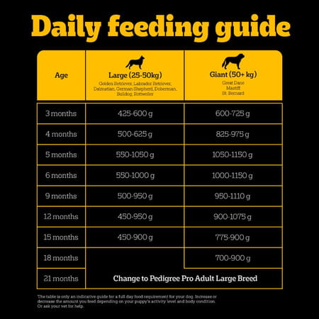 Pedigree Pro Puppy Large Breed | 20 Kg Dry Dog Food | Vet Trusted Brand (3-18 Months)