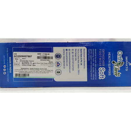 Ortho Cheer Women'S Orthopedic And Diabetic Care Super Soft Slippers | Navy Blue | Size 6 -1 Pair