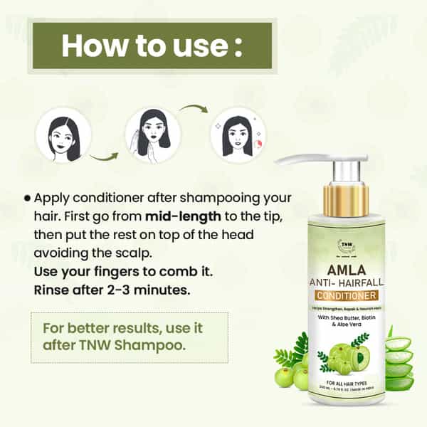 Tnw The Natural Wash Amla Anti-Hair Fall Conditioner | Controlling Breakage & Nourishes Hair |200 Ml