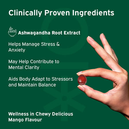 Nutriburst Ashwagandha Max Gummies For Managing Stress And Anxiety (60 Gummy)
