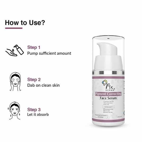 Fixderma Pigment Correcting Face Serum For Hyperpigmentation Acne Spots - 15G