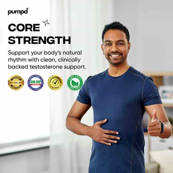 Pumpd Testosterone Supplement For Men - 60 Tablets