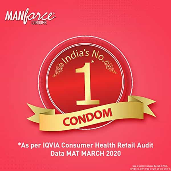 Manforce Extra Dotted Condoms Litchi Flavoured- 10 Pcs X Pack Of 5