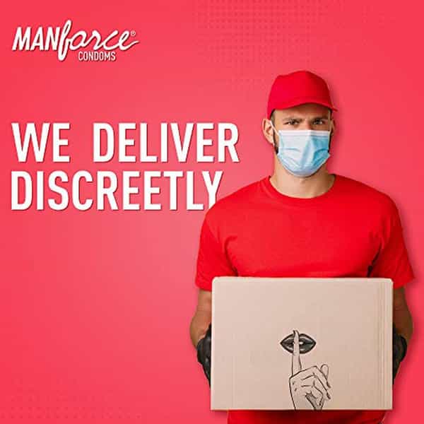 Manforce Extra Dotted Condoms Litchi Flavoured- 10 Pcs X Pack Of 5