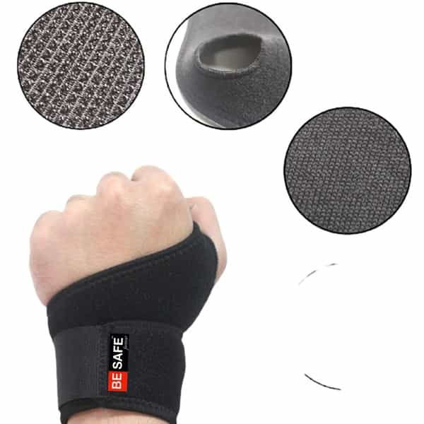Besafe Forever Wristband Support With Thumb | Black | Universal Size