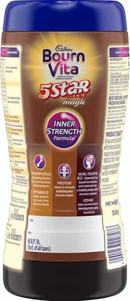 Cadbury Bournvita Five Star Magic Nutrition Drink Jar Of 500 G