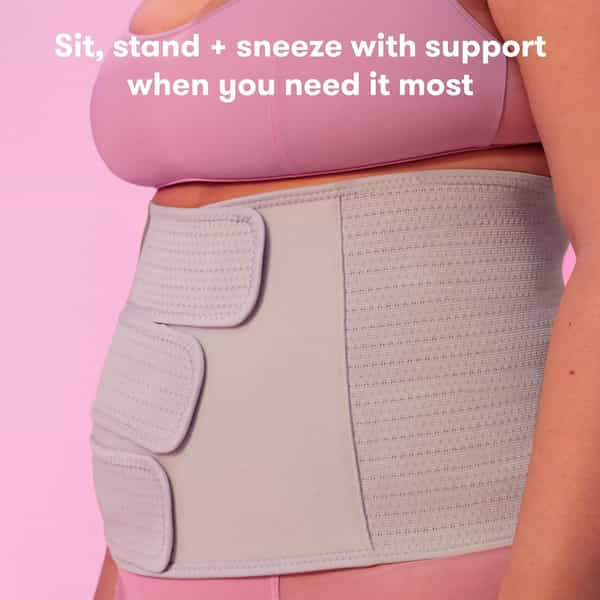 Frida Mom Postpartum Abdominal Support Binder | Women | Adjustable Compression | Grey | 1 Count
