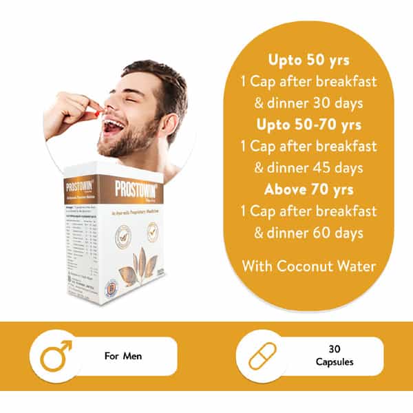 Prostowin Capsules For Prostate Health | Bladder Control | Healthy Urinary Flow | 3 X 10 Capsules