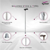 Tynor Walking Stick L Type Silver Universal Size 1 Unit