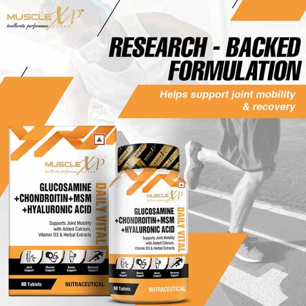Musclexp Glucosamine + Chondroitin + Msm + Hyaluronic Acid Daily Vital 60 Tablets