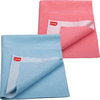 Luvlap Instadry Extra Absorbent Bed Protector Sky Blue & Salmon Rose 0M+ Medium 70Cmx100cm Pack Of 2