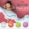 Luvlap Instadry Extra Absorbent Bed Protector Sky Blue & Salmon Rose 0M+ Medium 70Cmx100cm Pack Of 2