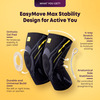 Betterhood Premium Knee Sleeve With Easymove Max Stability Design (Black | L | Pack Of 2)