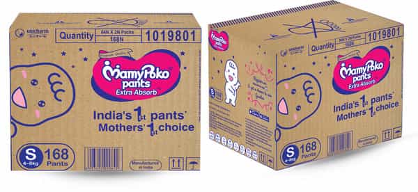Mamypoko Pants Extra Absorb Diaper - Small Size Pack Of 168 Diapers