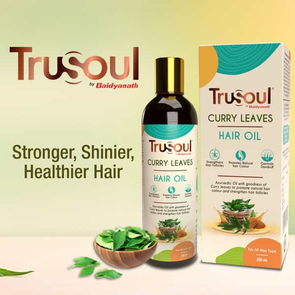 Baidyanath Trusoul Curry Leaf Anti-Greying Hair Oil 200Ml | Hair Care