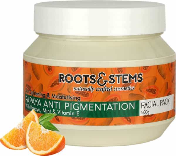 Roots & Stems Papaya Anti Pigmentation Facial Pack For Moisturising Skin Wrinkles & Dark Spot 500G