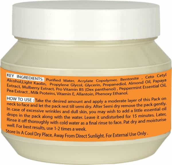 Roots & Stems Papaya Anti Pigmentation Facial Pack For Moisturising Skin Wrinkles & Dark Spot 500G