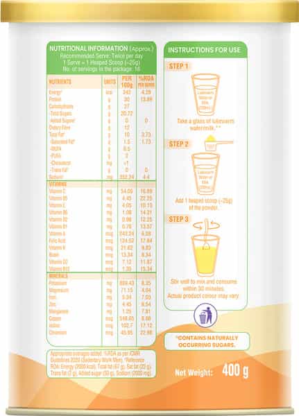 Dr.reddys Celehealth| Daily Nutrition Protein Supplement Drink| Saffron & Cardamom Flavour| 400G