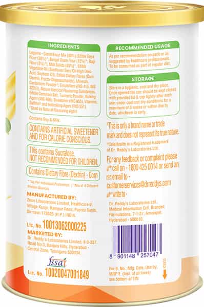 Dr.reddys Celehealth| Daily Nutrition Protein Supplement Drink| Saffron & Cardamom Flavour| 400G
