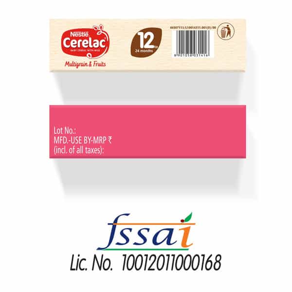 Nestle Cerelac Multigrain & Fruits | No Refined Sugar | No Preservatives | 12 To 24 Months | 300 G
