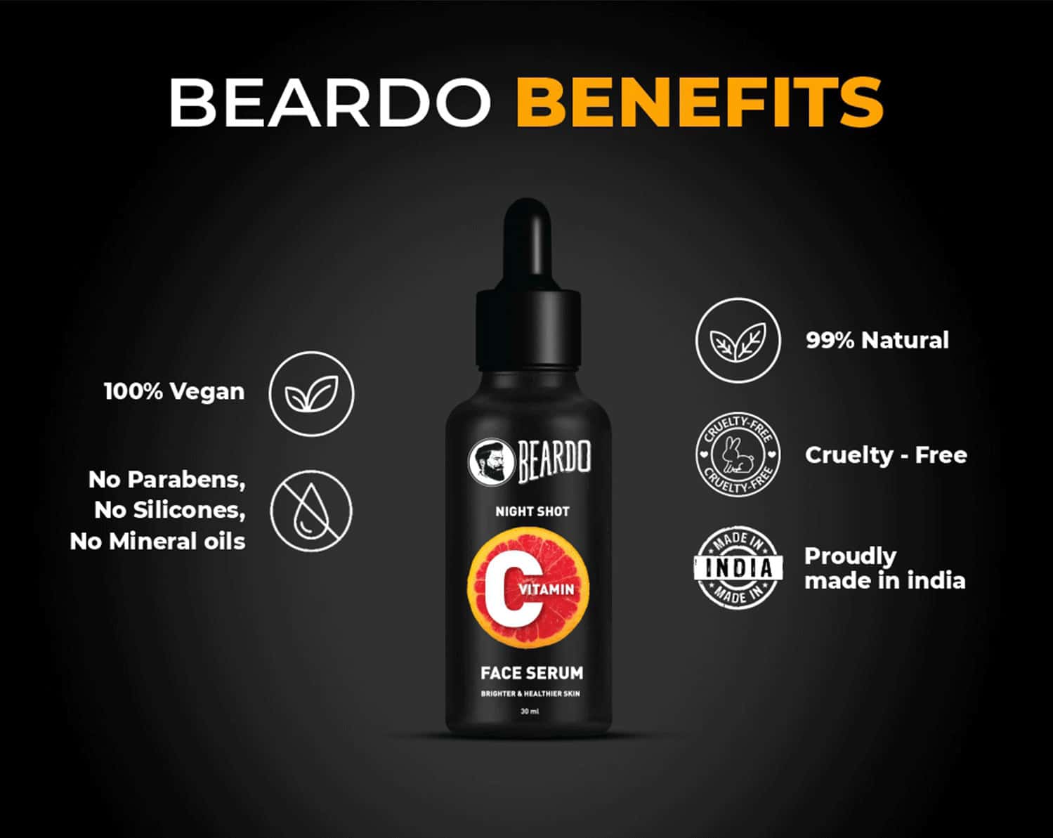 Buy BEARDO VITAMIN C FACE SERUM 30 ML Online & Get Upto 60 OFF at