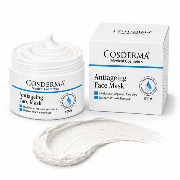 Cosderma Antiageing Face Mask With Hyaluronic | Arginine & Aloe Vera | Wrinkle Care & Renewal | 50Gm