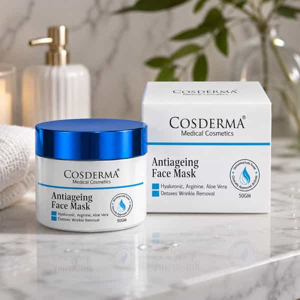 Cosderma Antiageing Face Mask With Hyaluronic | Arginine & Aloe Vera | Wrinkle Care & Renewal | 50Gm