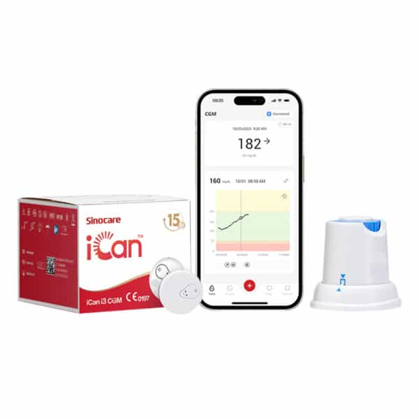 Sinocare Ican I3 Cgm | 15 Days Continuous Glucose Monitor | Every 3 Min Output Test Value Via App
