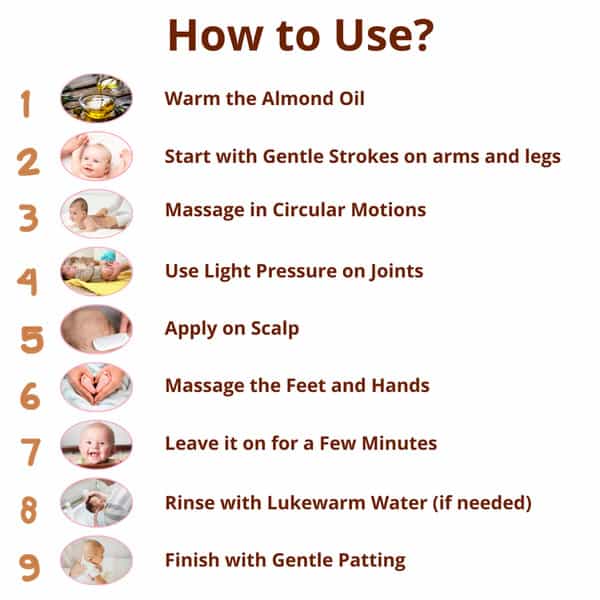Cold Pressed Almond Oil For Baby Massage: Hair/Body/Face | Organic Gurbandi Almonds - 50Ml