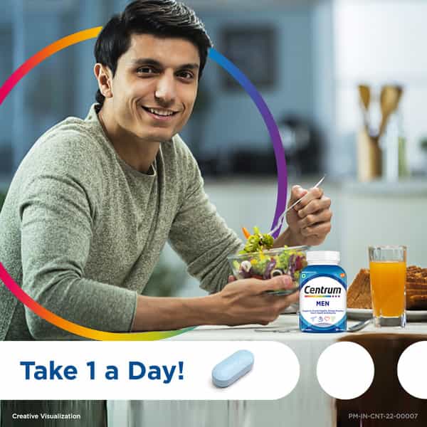 Centrum Men | Supports Overall Health | Veg | Multivitamin | Bottle 50 Tablets