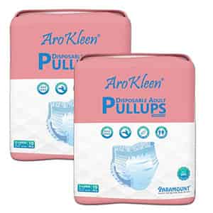 Arokleen Adult Diaper Pull-ups Extra Large (waist Size: 96 Cm-165 Cm) 10 Pcs Per Packet Pack Of 2
