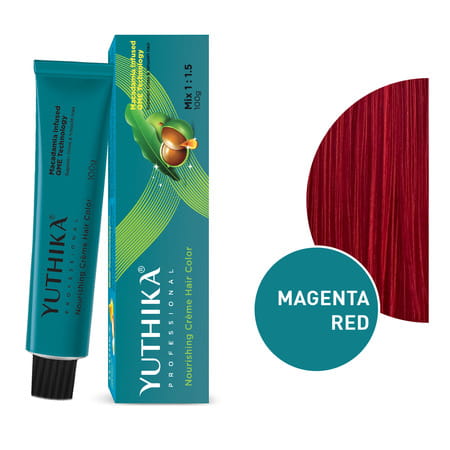 Yuthika Professional Creme Hair Color Magenta Red 100Gm | Permanent Professional Salon Colour