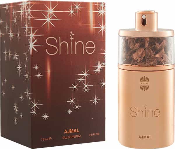 Ajmal Shine Eau De Parfum Powdery 75Ml Perfume For Women And Wisal Deodorant 200Ml For Women